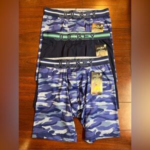 3 Jockey Sport Breathable Mesh Medium Long Leg Boxer Briefs 9” Stability Pouch